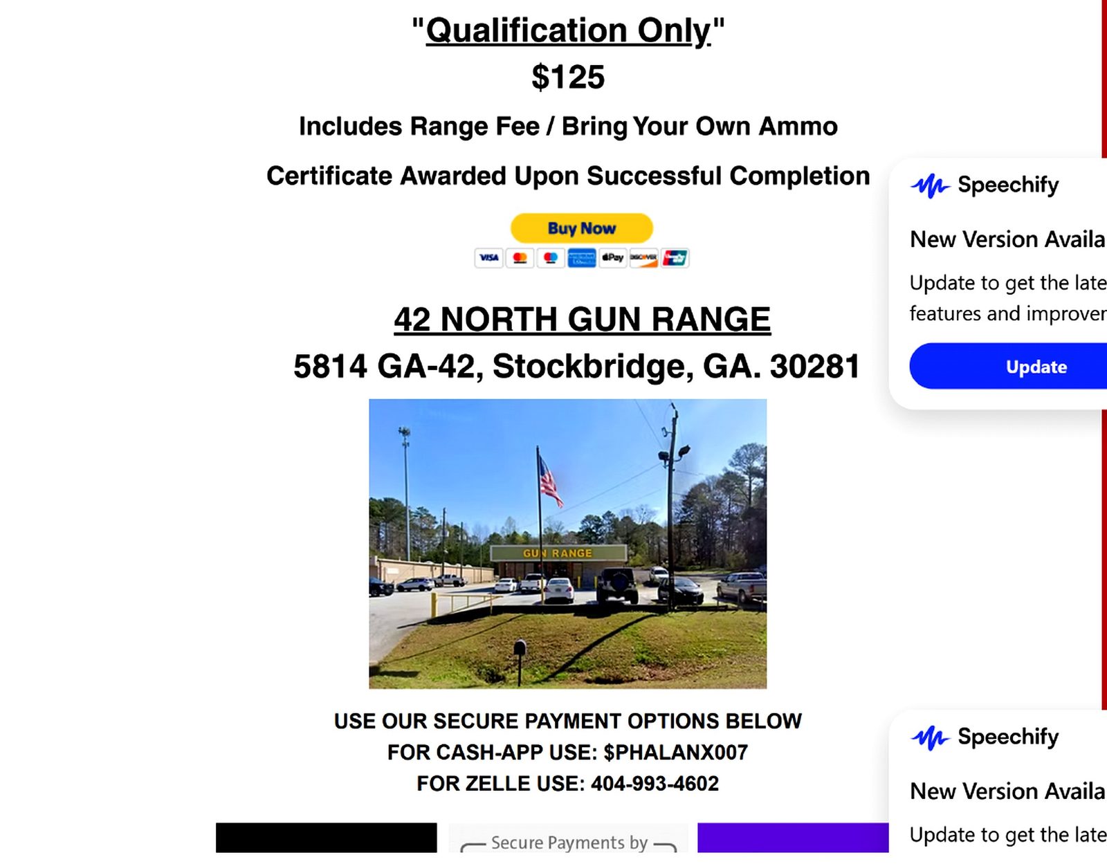42 North Gun Range — Stockbridge GA