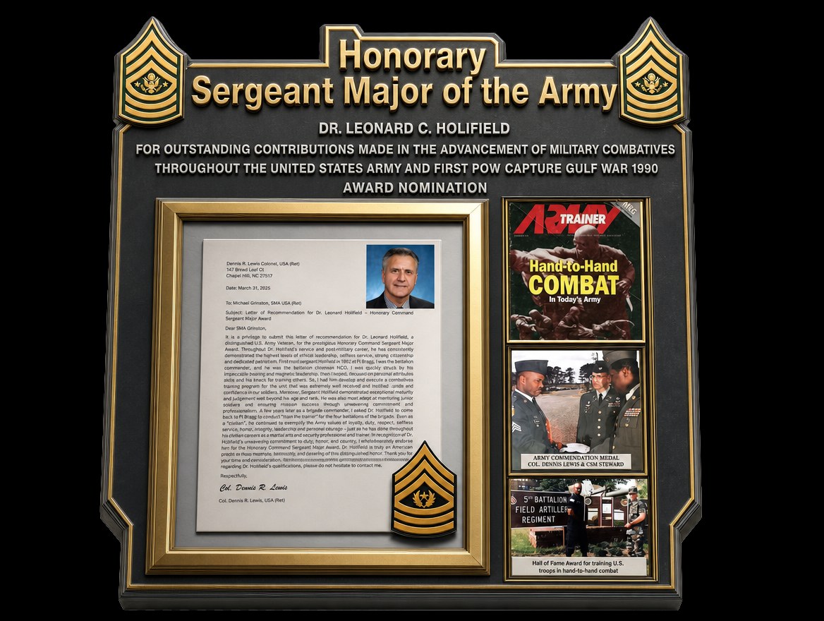Honorary SMA Award Letter — Framed