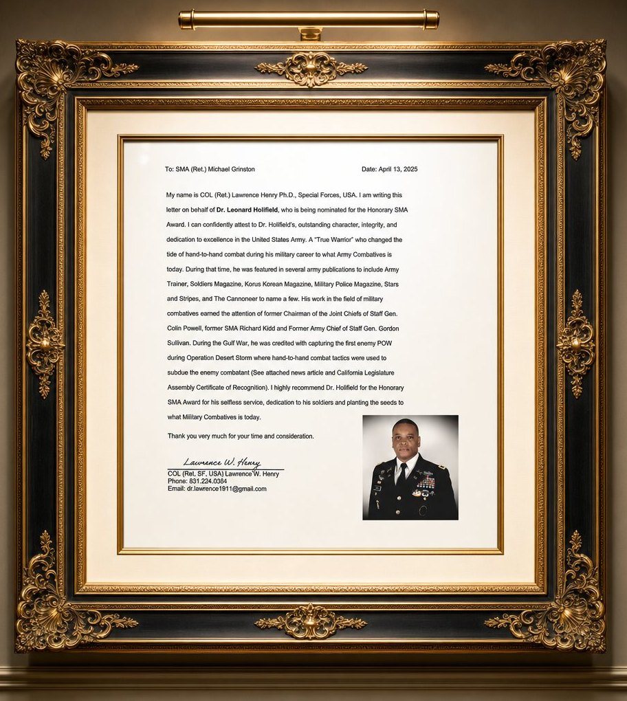 Recommendation Letter — COL Lawrence W. Henry Ph.D.
